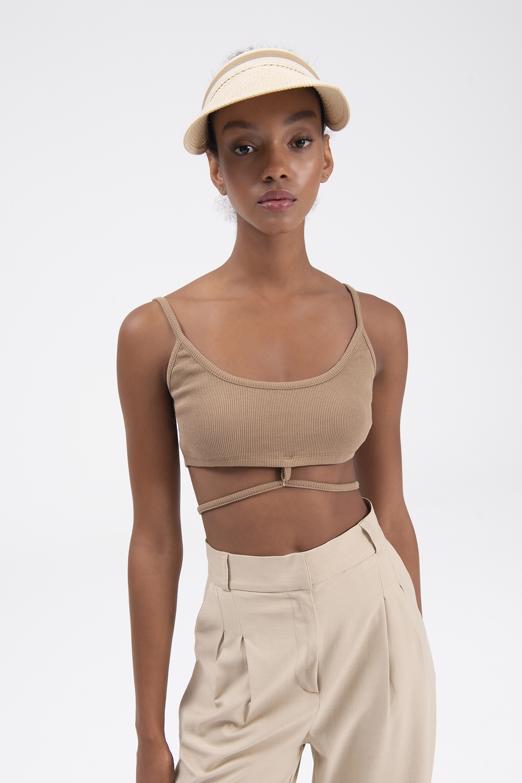 Bayan Kahverengi Askılı Büstiyer - BSL