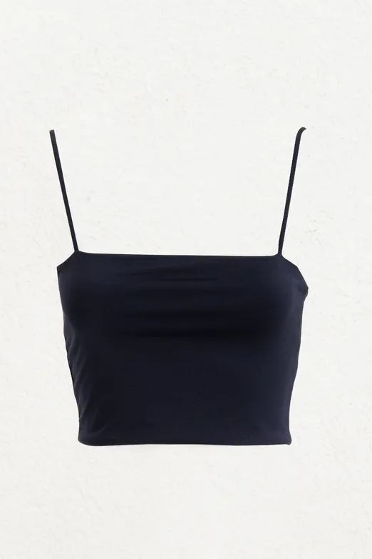 Bayan Lacivert Straplez Askılı Body - BSL