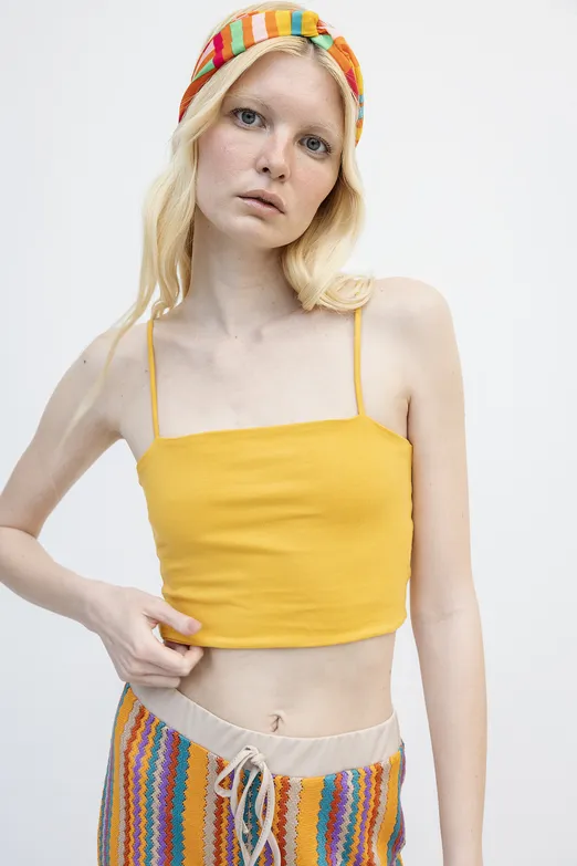 Bayan Oranj Straplez Askılı Body - BSL