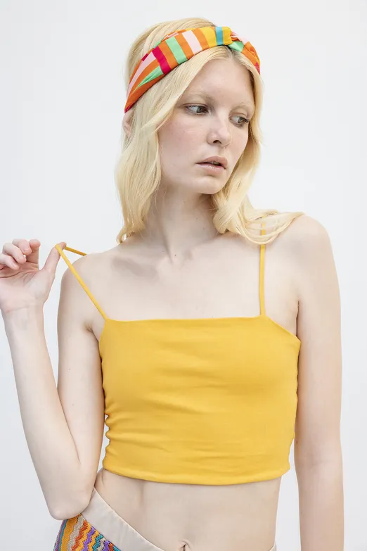 Bayan Oranj Straplez Askılı Body - BSL