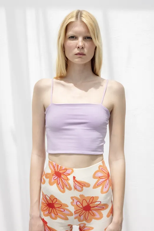 Bayan Lila Straplez Askılı Body - BSL