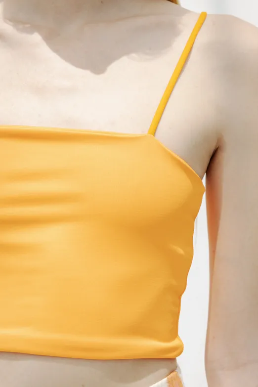 Bayan Sarı Straplez Askılı Body - BSL