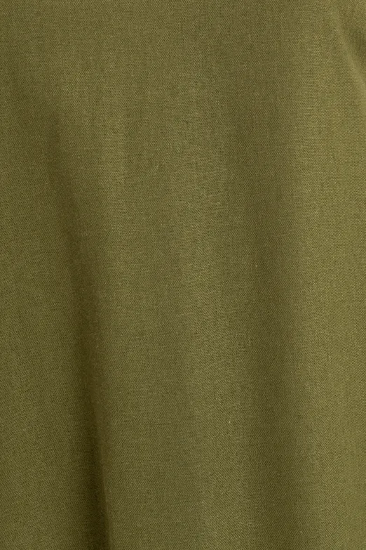 Bayan Haki Keten Karışımlı Midi Elbise - BSL